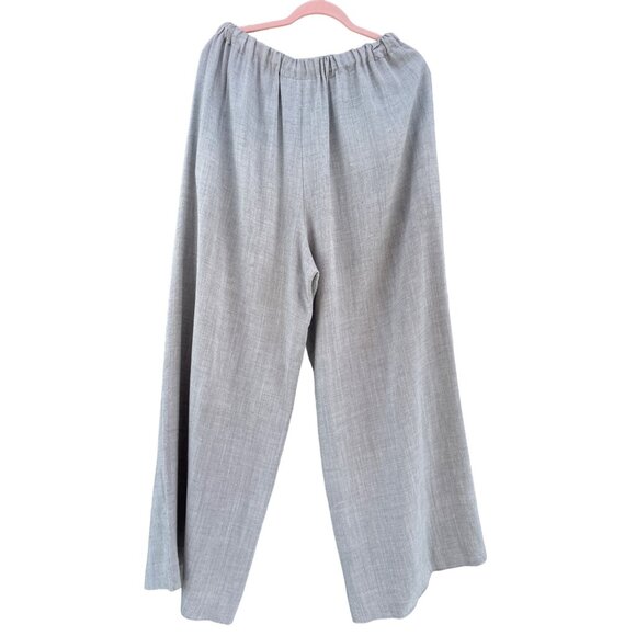 Betsys women’s size 3 waist 32  Large L XL XXL gray Linen wide leg Pants - Picture 9 of 12